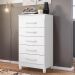 Cômoda Esmeralda 5 Gavetas Quadriflex Branco - Móveis Albatroz
