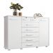 Cômoda Fontana 2 Portas e 7 Gavetas Branco Fosco - Móveis Albatroz