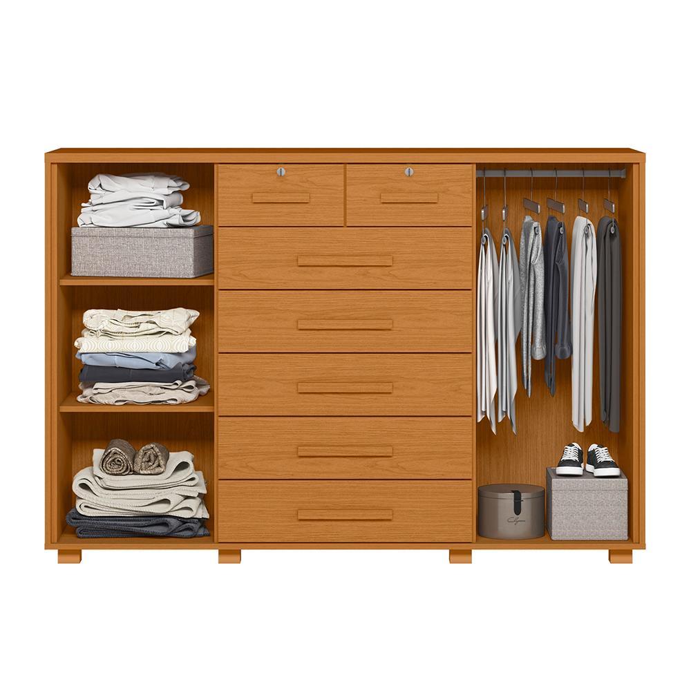 Cômoda Fontana 2 Portas e 7 Gavetas Cinamomo - Móveis Albatroz