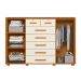 Cômoda Fontana 2 Portas e 7 Gavetas Cinamomo/Off White - Móveis Albatroz