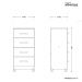 Cômoda Mobi 4 Gavetas Cinamomo/Off White - Móveis Albatroz