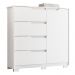 Cômoda Sole 1 Porta e 4 Gavetas Flex Branco - Móveis Albatroz 
