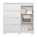 Cômoda Sole 1 Porta e 4 Gavetas Flex Branco - Móveis Albatroz 