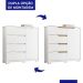 Cômoda Sole 1 Porta e 4 Gavetas Flex Branco - Móveis Albatroz 