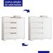 Cômoda Sole 1 Porta e 4 Gavetas Flex Branco/Nature - Móveis Albatroz