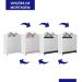 Cômoda Turquesa 1 Porta e 4 Gavetas Quadriflex Branco/Azul Matte - Móveis Albatroz