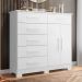 Cômoda Xangai 2 Portas e 6 Gavetas Branco - Móveis Albatroz
