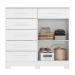 Cômoda Xangai 2 Portas e 6 Gavetas Branco - Móveis Albatroz