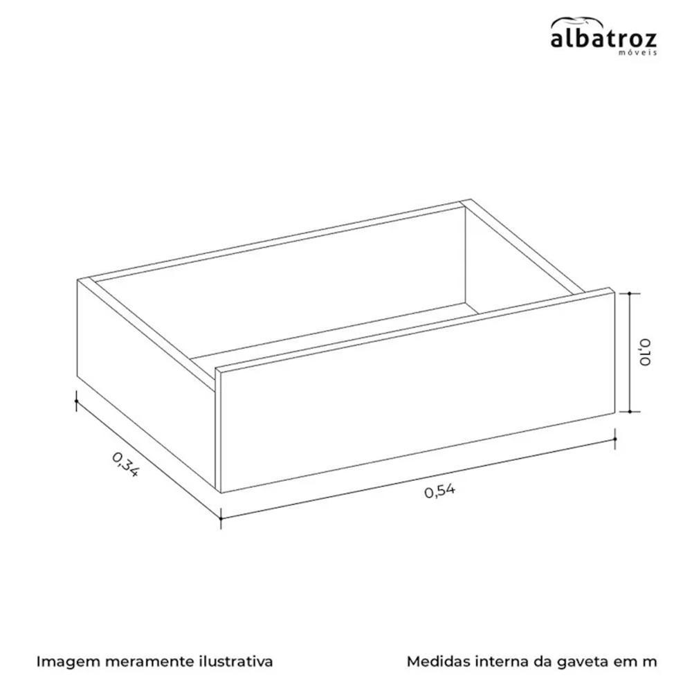 Cômoda Xangai 2 Portas e 6 Gavetas Freijó/Titanium - Móveis Albatroz