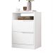 Mesa de Cabeceira Sole 2 Gavetas Flex Branco Fosco - Móveis Albatroz