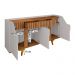 Aparador Buffet Danubio 4 Portas 2 Gavetas Pé Madeira Maciça Off White/Cinamomo