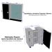 Conjunto Gabinete Pequin C/ Espelheira Genova Branco