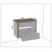 Gabinete Armario Banheiro Santorini com 1 Gaveta e Cuba Luna Nogal/Preto Fosco