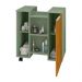 Gabinete Pequin Armario de Banheiro Para Pia de Coluna Pistache/Naturale