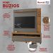 Home Estante Rack Buzios Para TV 60 Polegadas Com Rodízios Naturale/Titanium