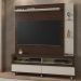 Home Estante Rack Buzios Para TV 60 Polegadas Com Rodízios Nogal/Off White