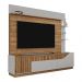 Home Estante Rack Dallas Ripado Para TV até 75 Polegadas Cinamomo/Off White