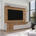 Home Estante Rack Dallas Ripado Para TV até 75 Polegadas Cinamomo/Off White