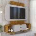 Home Estante Rack Embau Para TV até 75 Polegadas Naturale/Off White