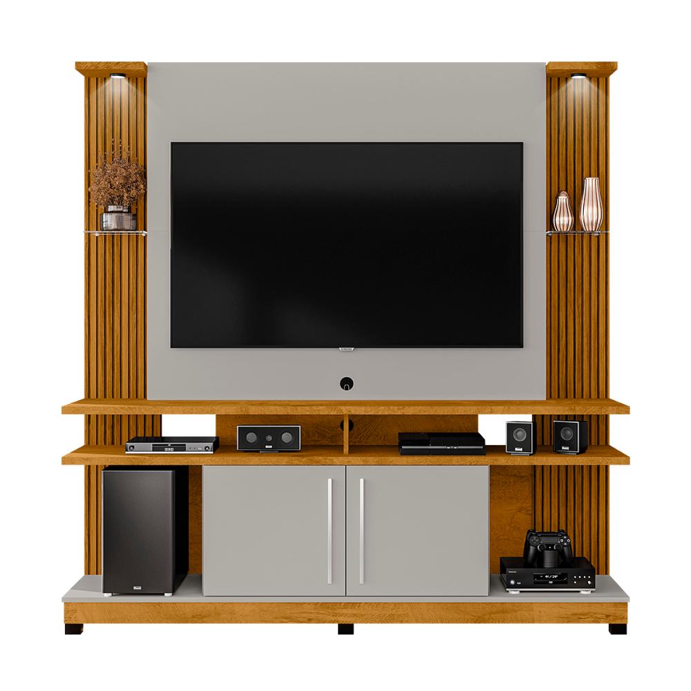 Home Sala TV 60Pol. York LED Naturale/Off White/Ripado