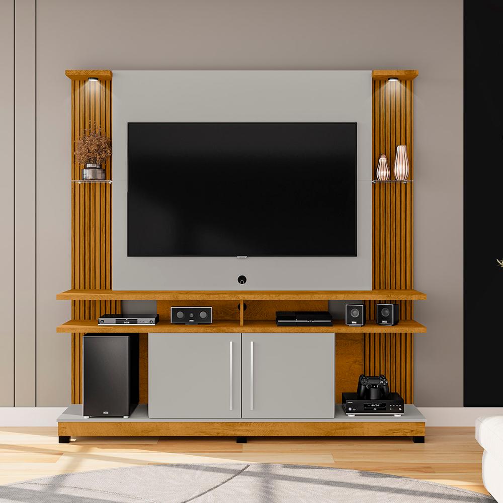 Home Sala TV 60Pol. York LED Naturale/Off White/Ripado