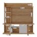 Home Taurus 160 cm para TV até 47” Polegadas e Rodízios Cinamomo/Off White - Ripa