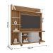 Home Taurus 160 cm para TV até 47” Polegadas e Rodízios Cinamomo/Off White - Ripa