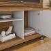 Home Taurus 160 cm para TV até 47” Polegadas e Rodízios Cinamomo/Off White - Ripa