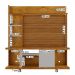 Home Taurus 160 cm para TV até 47” Polegadas e Rodízios Naturale/Off White/Ripado