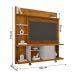 Home Taurus 160 cm para TV até 47” Polegadas e Rodízios Naturale/Off White/Ripado