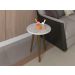 Mesa Lateral Sala Brilhante Carrara Pintura Efeito Mármore