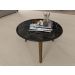 Mesa Lateral Sala Brilhante Carrara Pintura Efeito Mármore