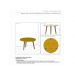 Mesa Lateral Sala Brilhante Carrara Pintura Efeito Mármore