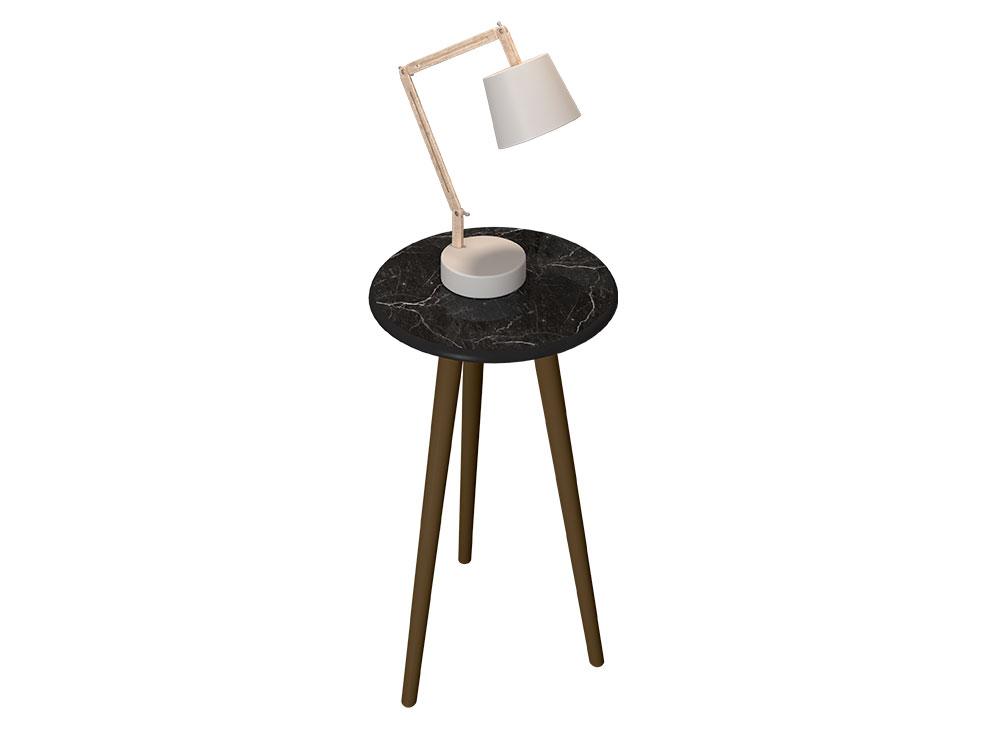 Mesa de Apoio Sala Brilhante Nero Pintura Efeito Mármore