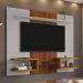 Painel Atlas Sala Tv Até 55 Polegadas Off White/Naturalle/Ripado
