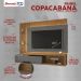 Painel Sala Copacabana para TV até 65 Polegadas Naturale/Titanium/Ripado