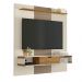 Painel Sala para TV até 65 Polegadas Lisboa c/ Porta Off White/Cinamomo - Rattan
