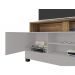 Rack Pipa TV 48 Polegadas com 1 Porta Pés Madeira Maciça Off White/Cinamomo