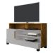 Rack Pipa TV 48 Polegadas com 1 Porta Pés Madeira Maciça Off White/Naturale