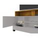 Rack Pipa TV 48 Polegadas com 1 Porta Pés Madeira Maciça Off White/Naturale