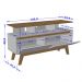 Rack Sala Rubi 1.2 para TV até 50 2 Portas Pé Madeira Macica Naturale/Off White