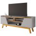 Rack Sala Turim para TV até 65 Polegadas com Pés Madeira Off White/Cinamomo
