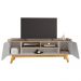 Rack Sala Turim para TV até 65 Polegadas com Pés Madeira Off White/Cinamomo