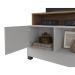 Rack Taipu TV 55 Polegadas com 1 Porta e Pés Madeira Maciça Off White/Cinamomo