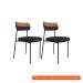 [OUTLET] Conjunto com 2 Cadeiras Mona Linho Grafite e Preto