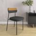 [OUTLET] Conjunto com 2 Cadeiras Mona Linho Grafite e Preto