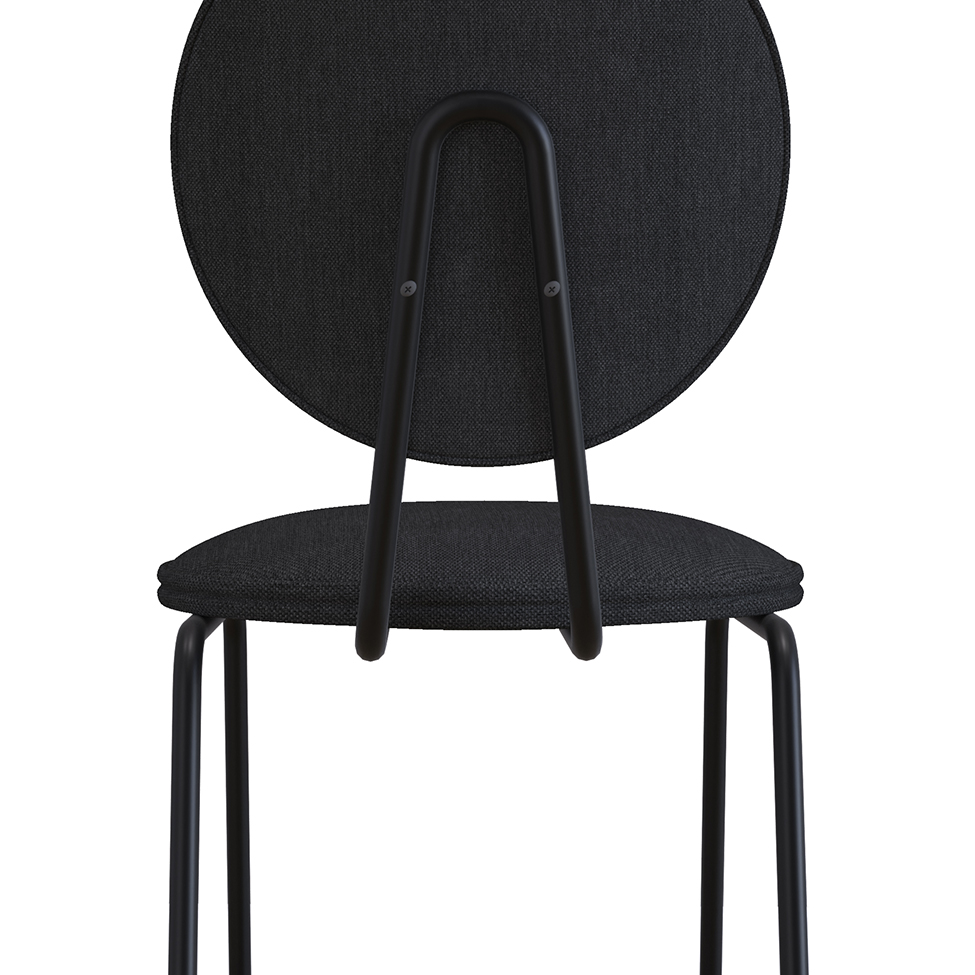 Conjunto com 2 Cadeiras Sofia Veludo Preto