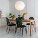 Conjunto com 2 Cadeiras Sofia Veludo Verde e Preto