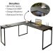 Mesa De Canto Para Escritorio Estilo Industrial 133160 Preto Mobel