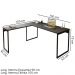 Mesa De Canto Para Escritorio Estilo Industrial 133160 Preto Mobel